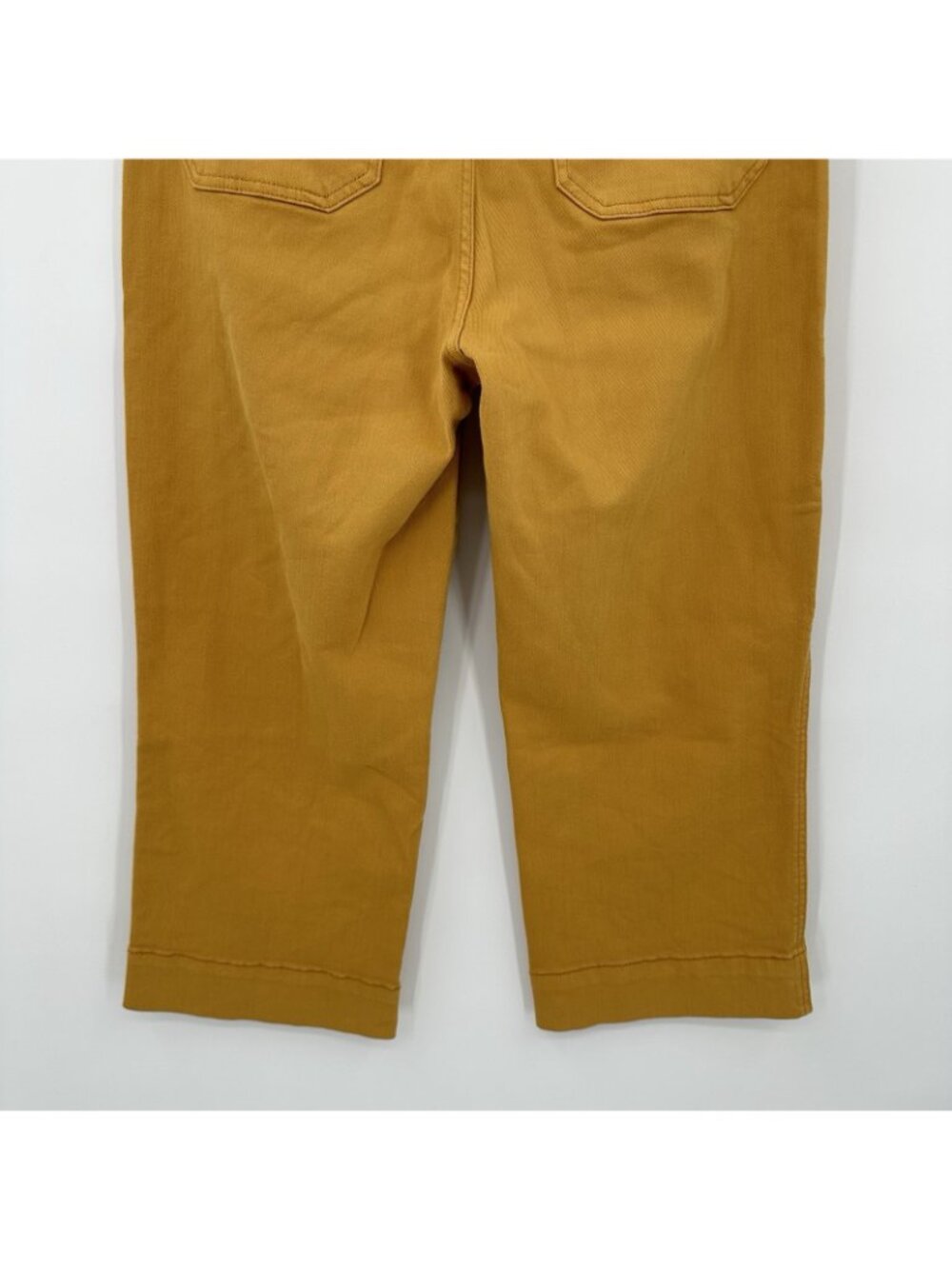 JUDY BLUE garment dyed gold wide leg jeans 9 29 cropped casual denim boho - Picture 8 of 11